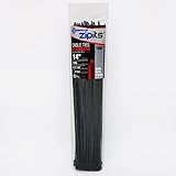 Cambridge ZipIts 100 pcs- 14 " 75ポンド引張強度、標準Dutyナイロンケーブルタイ、UVブラック