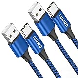 RAVIAD USB Type C ケーブル【2m/2本セット】タイプ C ケーブル 3A QC3.0 急速充電 高速データ転送 高耐久ナイロン編み USB-A to USB-C Galaxy S23/S22 Ultra, Realme GT Neo3, Oneplus, Huawei P40/P30, MIX2S/MI 8/MI 9, Xperia, LGその他Android USB-C機器対応