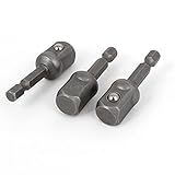 uxcell ソケットアダプタ　 アダプターセット アーバー　6.3mm六角シャンクサイズ　六角サイズ13mm　3個