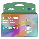 Woungzha キャノン用 PFI-1700 PFI-1700PC 700ML 互換インクカートリッジ 対応機種：PRO-6000 PRO-4000 PRO-2000 フォトシアン