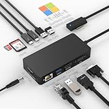 新しいマイクロソフトSurfaceドック 4K@60HZ HDMI+VGA+イーサネット+USB-C/USB-A+SD/TF 11 in 1 Surfaceドッキングステーション用60W電源付き Surface Pro 10/9/8/X/7/6/5/4/3 Surface Laptop 6/5/4/3/2/1 Surface Laptop go Surface Book 3/2/1