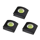 LXH ブラックカメラ懐中電灯ホットシューカバー バブルスピリットレベル付き Sony A6500 A6300 A6000 Nikon Panasonic Fujifilm Olympus Pentax Sigma DSLR/SLR/EVILに対応 3個