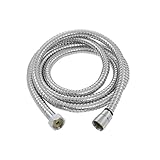uxcell 浴室シャワー水ヒーターホースパイプ　お湯沸し ホース　パープ　ステンレススティルホース　1.8m