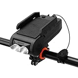[LivelyLife]自転車 ライト 防水 USB 充電式 4000mAh大容量 明るい スマホホルダー USB充電 スマホ充電 懐中電灯