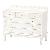 家具 便利 おしゃれ ワイドチェスト(アンティークホワイト) 101577900