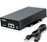 PROCET PoE Iniector 75W アクティブ PoE++ 産業グレード ギガビット PoE パワー インジェクター、6KV サージ保護、-40℃ ～ 65℃、PTZ カメラ、ワイヤレス AP、PoS システム、キオスク、ベース ステーション用