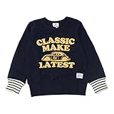 【SiShuNon/SKAPE】オールドカー トレーナー キッズ 車 乗り物 自動車 エスケープ 男の子 100 4 ネイビー