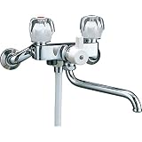 LIXIL(リクシル) INAX 浴室用 2ハンドルシャワーバス水栓 一般水栓 スプレーシャワー 呼び径13mm 吐水口長さ170mm BF-615H-G