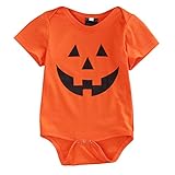 Sylvamorning　ハロウィーン　カボチャ　子供服　キッズ服　ベビー服　赤ちゃん　ロンパース　長袖　無地　女の子　男の子　カバーオール 半袖　春夏秋冬　薄手　可愛い　肌着　70 80 90 10