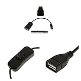 Baosity ミニHDMI - HDMIアダプタ　高速データ転送　USB〜USB 　オスGPIO　スイッチON / OFF付きUSB延長ケーブル