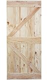 36 " x84 "自然Primed松スライド木製ソリッドコア内部ドアBarn