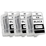 Canon用 キャノン用 BC-310XL BC-311XL BC-345XL BC-346XL 共通用詰め替えインク補充インクブラック*3本対応機種:PIXUS MP493 MP490 MP480 MP280 MP270 MX420 MX350 iP270 TS3330 TS3130S TS3130 TS203 TR4530【互換インク/大容量/個包装/説明書付き】