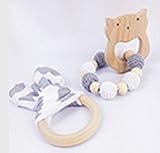 Mamiami Home おしゃぶり 噛がため 木製 ブレスレット 声が出て 兎耳