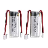 MOONZON 2つの7.4V 300mAhリチウムバッテリー、WLToys F959 XK DHC-2 A600 A700 A800 A430リモートグライダーに適用