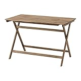 ＩＫＥＡ/イケア　ASKHOLMEN：折りたたみテーブル屋外用112x62 cm　グレーブラウンステイン （603.467.77）