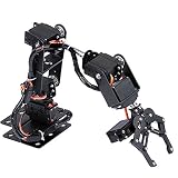ロボットアームDIYキットアルミメカニカルアーム アナログステアリングギア 4.8V-7.2V 100mA 黒