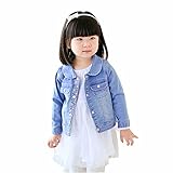 子供服　女の子　コート　デニムコート　ベビー　デニムジャケット　キッズ　スプリングコート　シャツ　女児 春用薄手 (80)