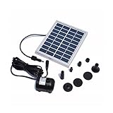 ノーブランド品2W銀白色噴水の最大高さ60cmまでソーラー噴水プール庭ガーデン散水キット、池でも使えるソーラー池ポンプ