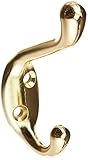 National Hardware MPB166 Heavy Duty Coat/Hat Hooks in Brass [並行輸入品]