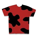 (クラブティー) ClubT 牛柄(ホルスタイン柄)ー両面プリント 全面プリントTシャツ(レッド) M レッド