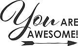 You Are Awesome - Wall Vinyl Decals (14 X 9 Inches) Great to Put up in Front of Your Desk! [並行輸入品]