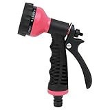 セフティー3 コイルホース用散水ノズル 7パターン散水 適合ホース内径8mm ピンク