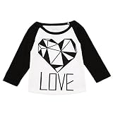 MIOIM 子供服 キッズ ガールズ ボーイズ Tシャツ 長袖 カジュアル 心形の図案 デイリー トップス 通園 通学 かわいい プライマーシャツ