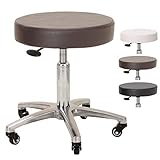 低反発 エステスツール DX 丸椅子 キャスター 高さ43～55cm ブラウン [ スツール 診察椅子 回転椅子 カットチェア ワーキング ワーク キャスター付き 椅子 イス チェア 昇降式 ]