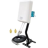 5G/ 4G/ LTE/WiFi/ 2x2 MIMO アンテナ 4G LTE 5G ルーター用屋外指向性パネルアンテナ huawei ソフトバンク日本 KDDI インターネット TS9 SMA ケーブル付き J マウントポール