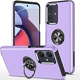 MOTO G64 5G / MOTO G64y 5G ケース リング スタンド機能 指紋防止 すり傷防止 滑り止め カバー (ぎんいろ, MOTO G64 5G / G64Y 5G)