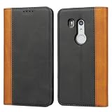Ｈａｖａｙａ 対応 Arrows Be3 F-02L ケース Arrows Be3 ケース 富士通 スマホケース アローズ be3 F02l 手帳型 docomo 耐衝撃 カバー マグネット式 カード収納 スタンド機能 レザー-ブラック＋イエロー