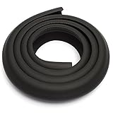 SODIAL(R) 2M　厚いコーナープロテクション ブルエッジ安全プロテクション　ベビーマスキングテープ付き　ブラック