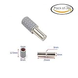 eforlike 30pcsガラスシェルフサポートブラケット 6x25MM/0.23"x0.98" シルバー