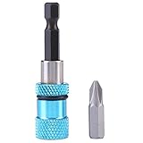 Akozonビットホルダーエクステンションバー1 / 4inch六角シャンク磁気ビットホルダー拡張バー+電動ドリルドライバー用ビット