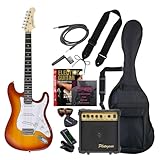 Photogenic フォトジェニック エレキギター 初心者入門 エントリーセット STタイプ チェリーサンバースト ST-180/CS [ソフトケース/シールド/アンプ/チューナー/ストラップ/ピック/ピックケース/弦/ワインダー/教則DVD/調整用レンチ付属]