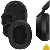 Geekria イヤーパッド QuickFit 互換性 パッド ソニー Sony WH-1000XM5 (WH1000XM5) Noise Canceling ヘッドホンに対応 パッド イヤー/イヤーカップ (プロテインレザー/黒)