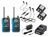 IC-4120 ブルー 本体２台＋BC-181＋BC-188 ツイン充電器。EBP-800互換バッテリー２個、HD-12L イヤホンマイク２個 セット