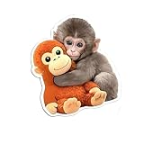 【1枚/5枚セット】愛らしい猿 ステッカー パンチくんへの支援 かわいいオランウータンのステッカー 動物 シール 萌えグッズ 生き物を守り 車 水筒 旅行箱 ノート パソコン ギター ヘルメット バイク 装飾