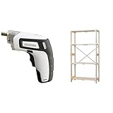 『電動ドライバー 充電式 RD110-W ホワイト』と『ラック ウッディラック 幅83.5×奥行35×高さ147cm クリア WOR-8315』のセット