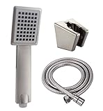 KES LP126-2 Bathroom Lavatory Single Function Handheld Shower Head with Hose and Bracket Modern Squa