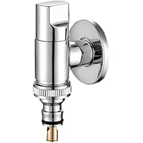 洗濯機用水栓ストッパ蛇口 ステンレス 5個セット772-540新品
