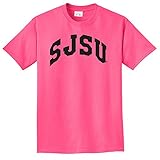 NCAA San Jose State SpartansアーチネオンTシャツ、Large、ネオンピンク