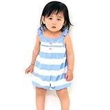 Carter's (カーターズ) フロントスナップ キャミソール ロンパース ボーダー ブルー 9m [並行輸入品]