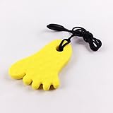 シリコン 歯固め ジュエリー ママ授乳ネックレス フィート型 赤ちゃんのおもちゃ?歯がため おしゃぶり オーガニック ラトル[BPAフリー][FDA認可済]安全 無味 イエロー