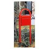 YKK ap製おしゃれ郵便ポスト ポスティモ 前入・後出 F2型（レッド） メールボックス