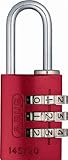 ABUS 145/20 C 20mm Body 3 Dial Resettable Combination Padlock, Red by ABUS