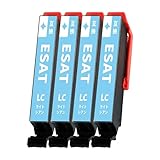 【Kraoi】SAT-LC ライトシアン 4本セット エプソン サツマイモ 互換インクカートリッジ サツマイモ インク 純正と併用 大容量 残量検知対応 増量 IC-チップ付き 対応機種:EP-712A / EP-713A / EP-714A / EP-715A / EP-813A / EP-813A / EP-814A / EP-815A