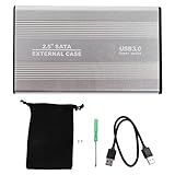 Jeffergarden モバイルハードディスク 超薄型外付けハード ドライブ ポータブルHDD 外付けHDD ハード ドライブ エンクロージャ USB 3.0 外付けハード ドライブ 2.5インチ HDD ケース 高速データ転送 5Gbps伝送速度 USB 3.0 (銀)