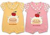 (サニーシープ)Sunny Sheep 【SunnySheep】 サニーシープ ひつじちゃんプリント 水玉柄 ロンパース カバーオール 70cm/80cm 80 ピンク