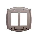 Baldwin 4787.150。CD Colonialデザインダブル漏電遮断器スイッチプレート、サテンニッケル